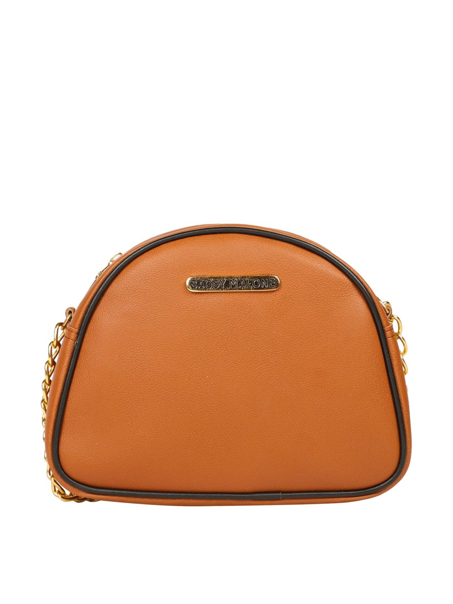 Bagsy Malone Tan Solid Medium Handbag