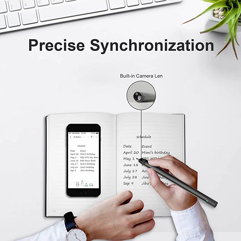 Smartpen Sync to The Mobile Devices for Notes with APP (Syncpen 1.0),Grey
