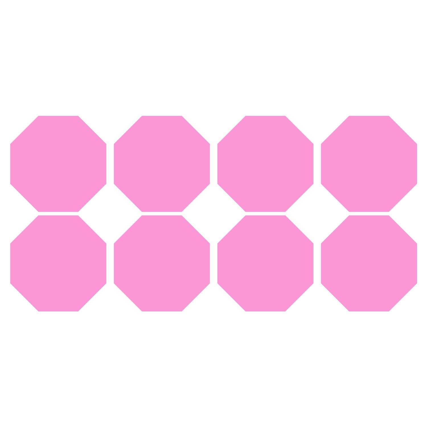 LiteMark 3.5 Inch Black Removable Octagon Decals - Pack of 18