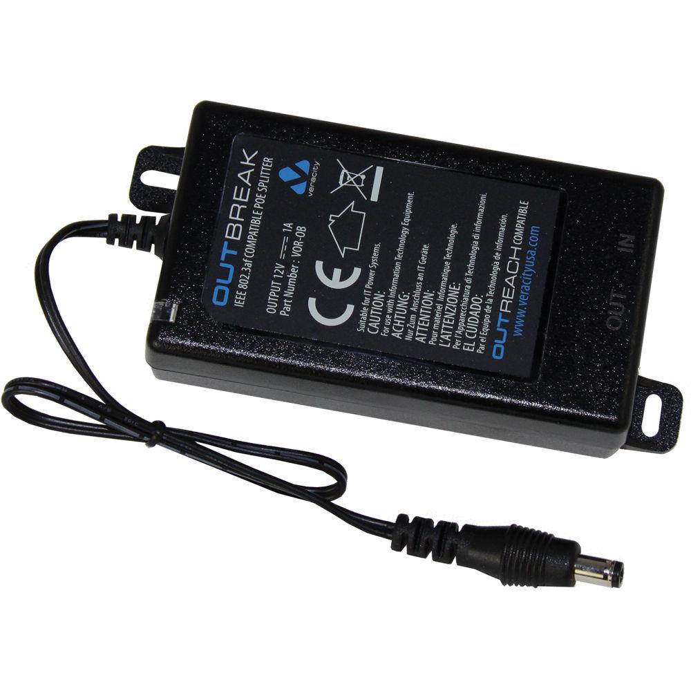 OUTBREAK POE SPLITTER NETWORK PASS THROUGH AND 12V