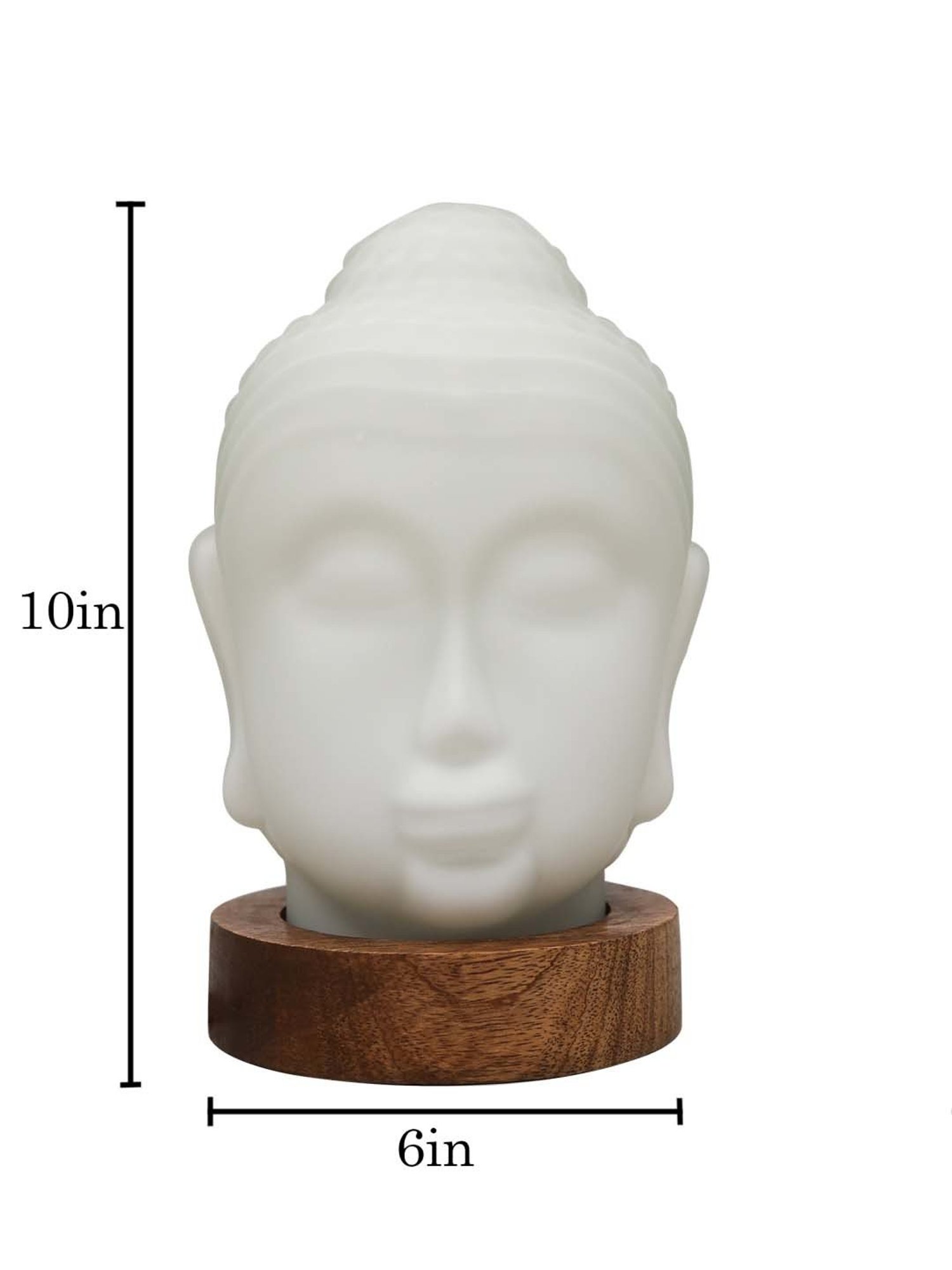 Homesake White Glass Meditation Buddha Statue Decor For Home