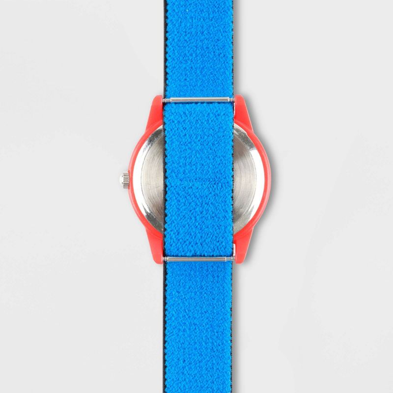 Kids' Disney Toy Story 4 Forky Plastic Time Teacher Reversible Nylon Strap Watch - Black