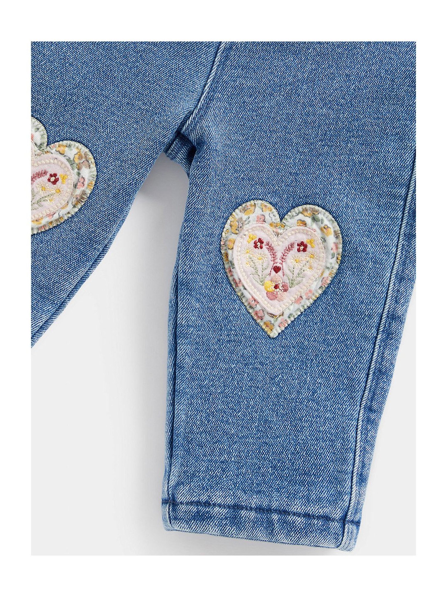 Mothercare Kids Blue Embroidered Jeggings