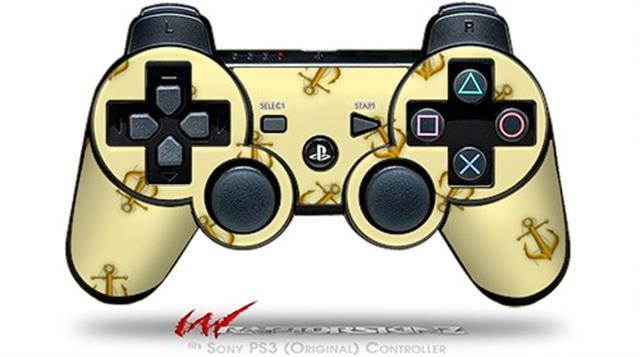 Sony PS3 Controller Decal Style Skin - Anchors Away Yellow Sunshine (CONTROLLER SOLD SEPARATELY)