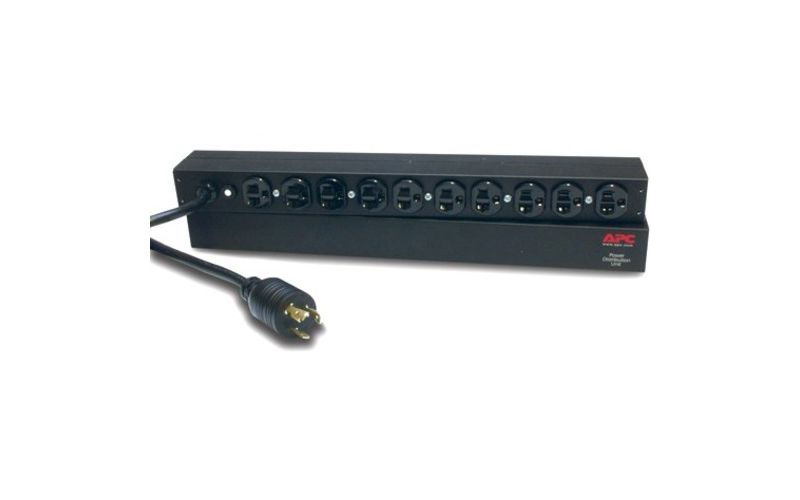 APC Basic Rack 2.4kVA PDU - 10 x NEMA L5-20R - 2.4kVA - 1U 19" Rack-mountable