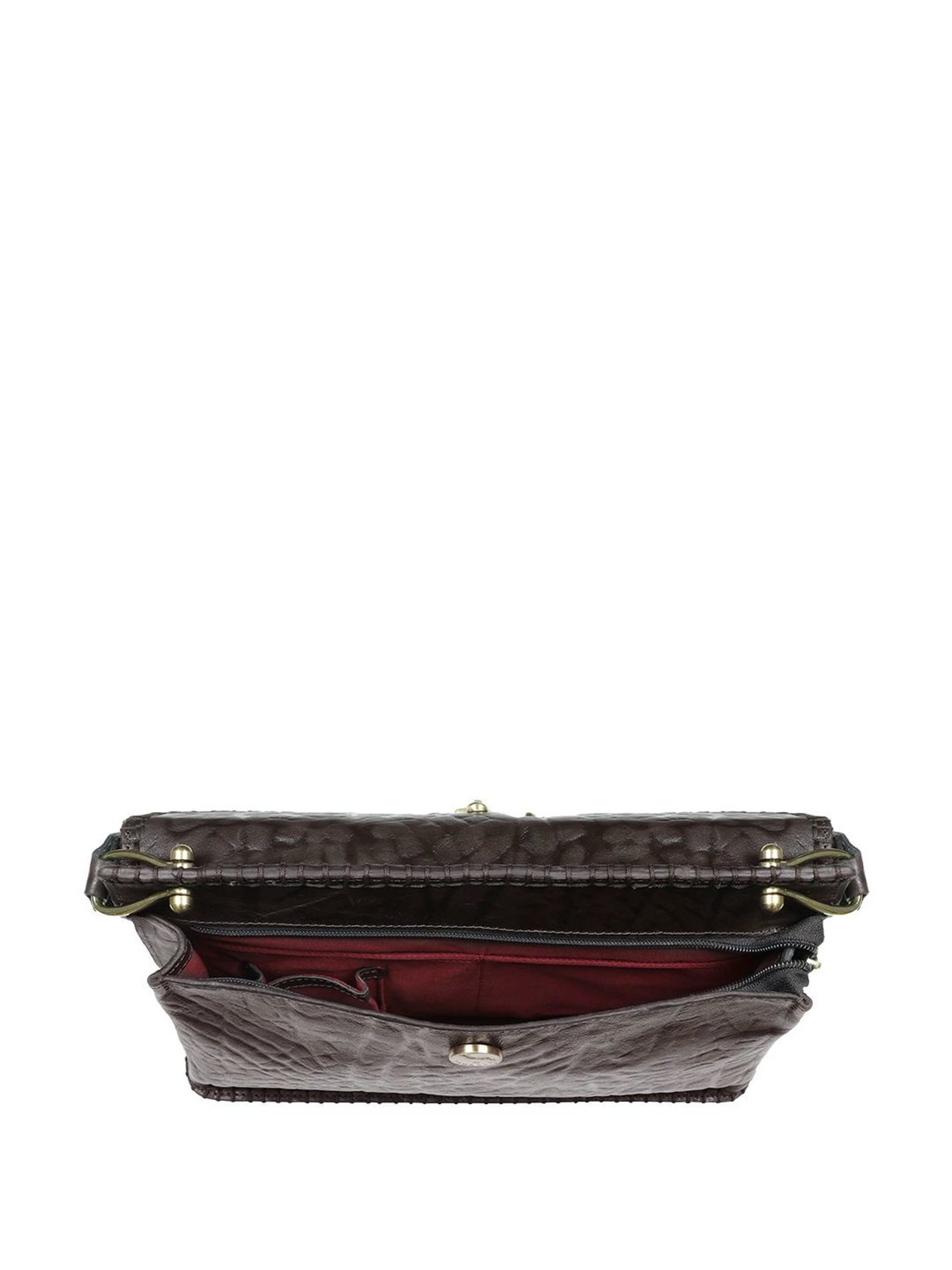 Hidesign SAHARA Brown Textured Medium Shoulder Handbag