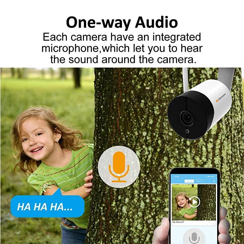 Wireless Security Camera System, Security Camera System Wireless with 4PCS HD 1080P(2.0 Megapixel) WiFi Indoor/Outdoor Bullet IP Camera,1TB HDD Pre-Install,Motion Detection Free App