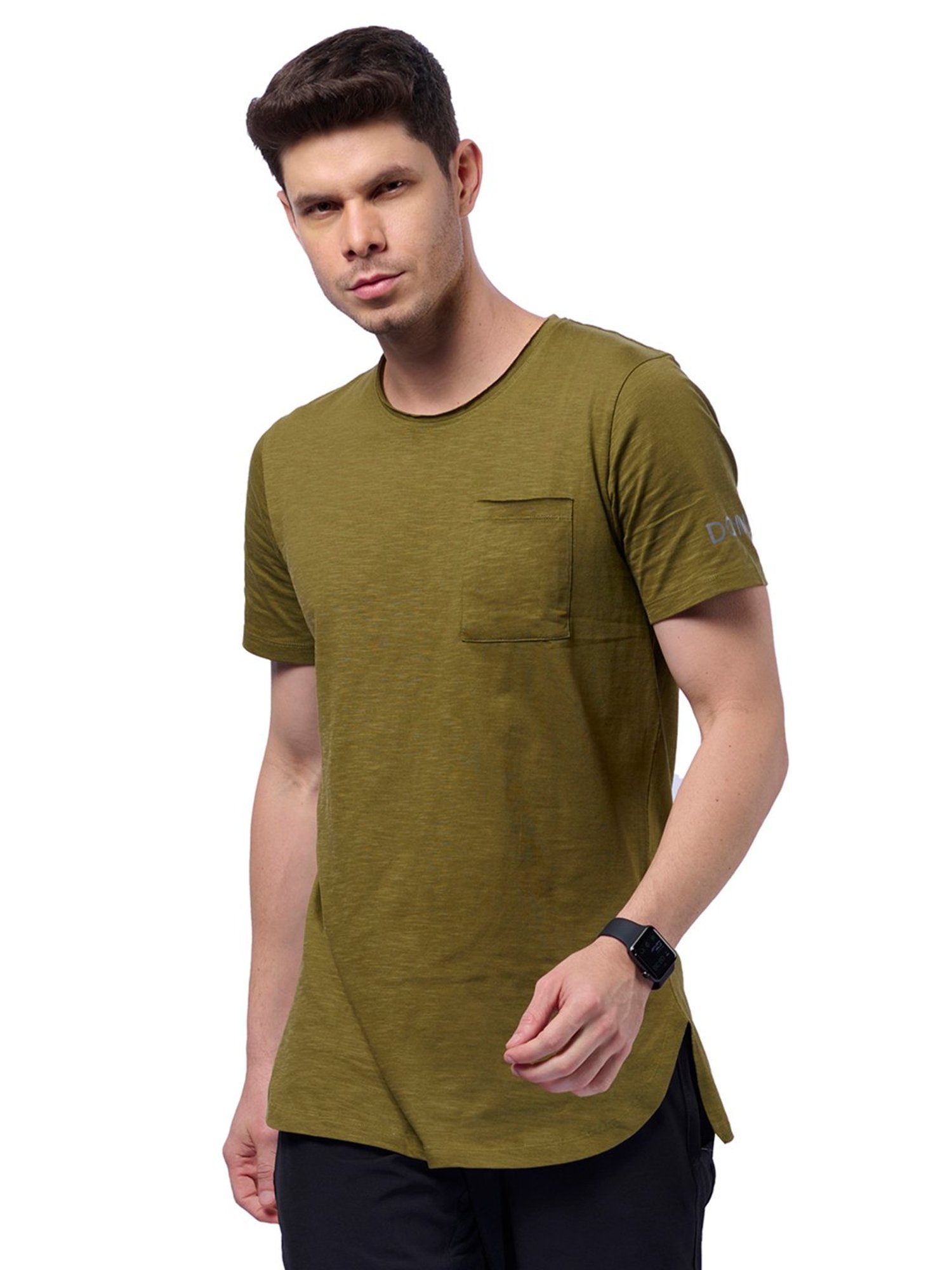 DOMIN8 Men Raw Edge Outdoor Oversized T-Shirt