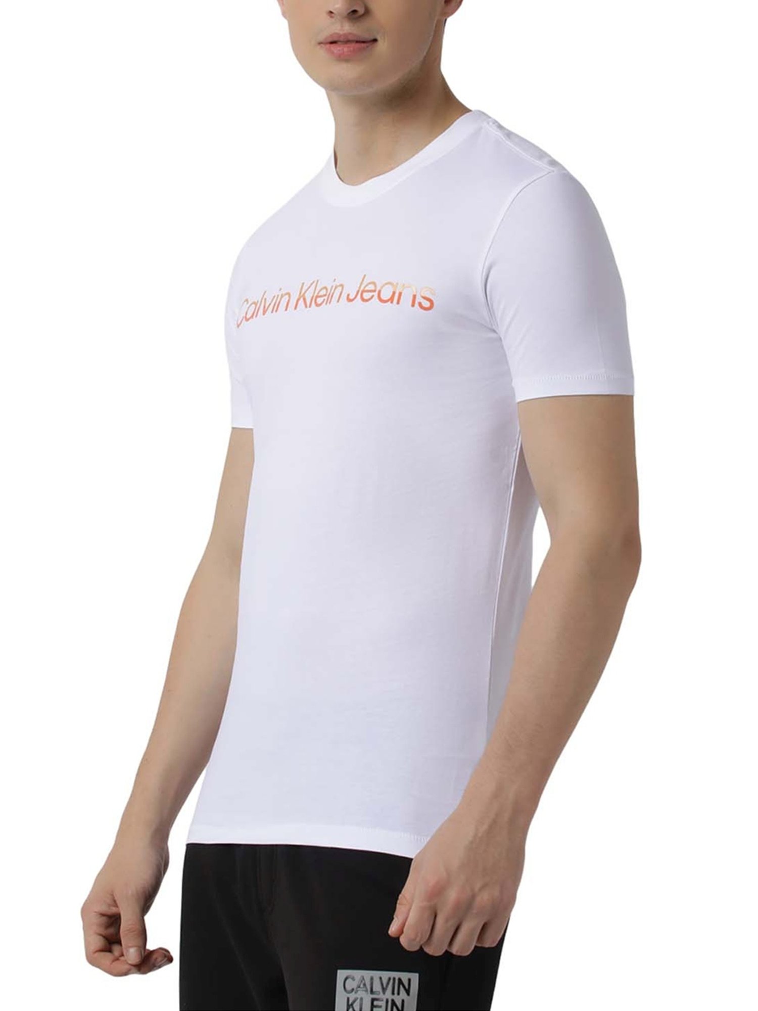 Calvin Klein Jeans Bright White Logo Slim Fit T-Shirt
