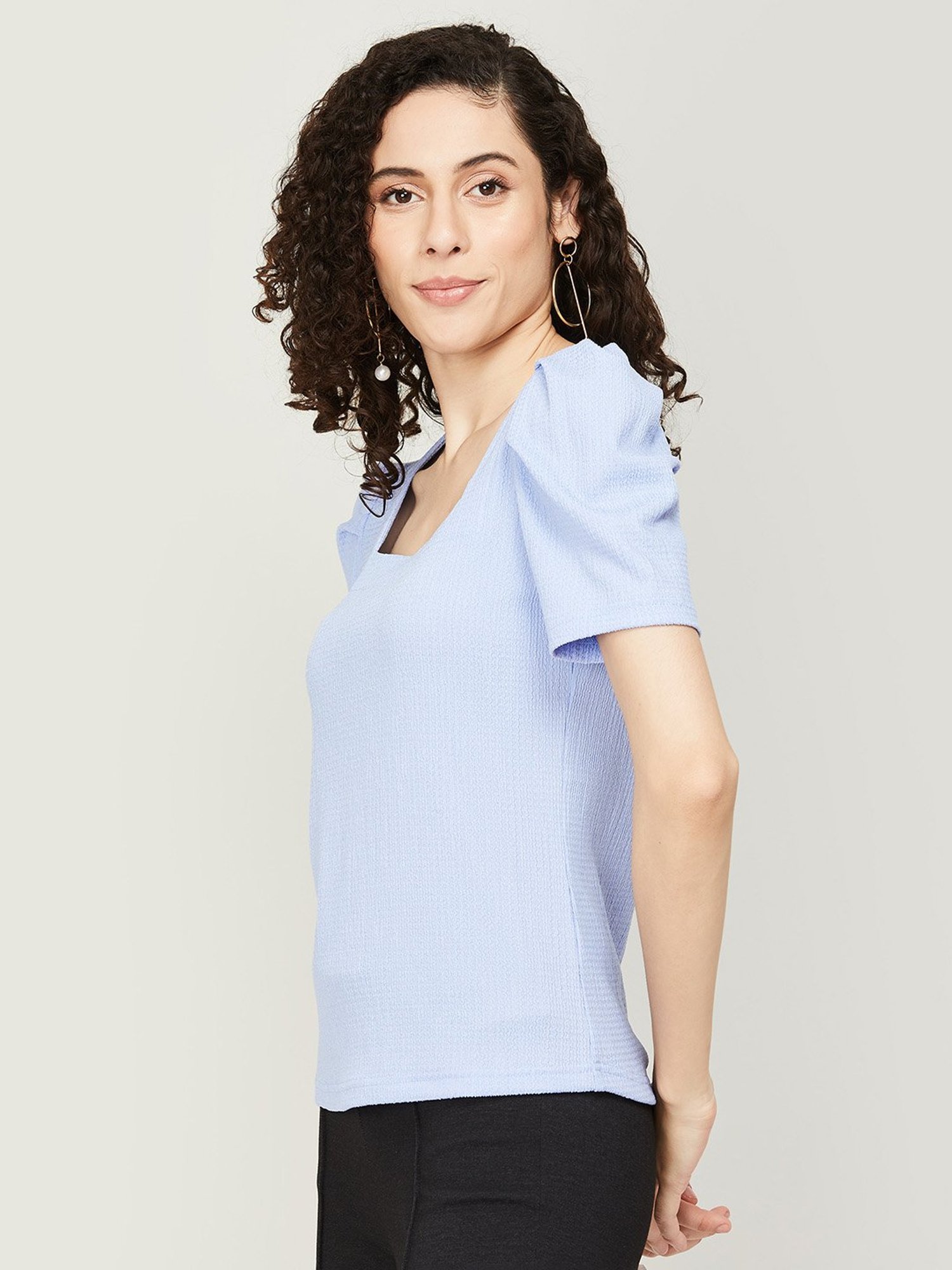 Code by Lifestyle Blue Regular Fit Top