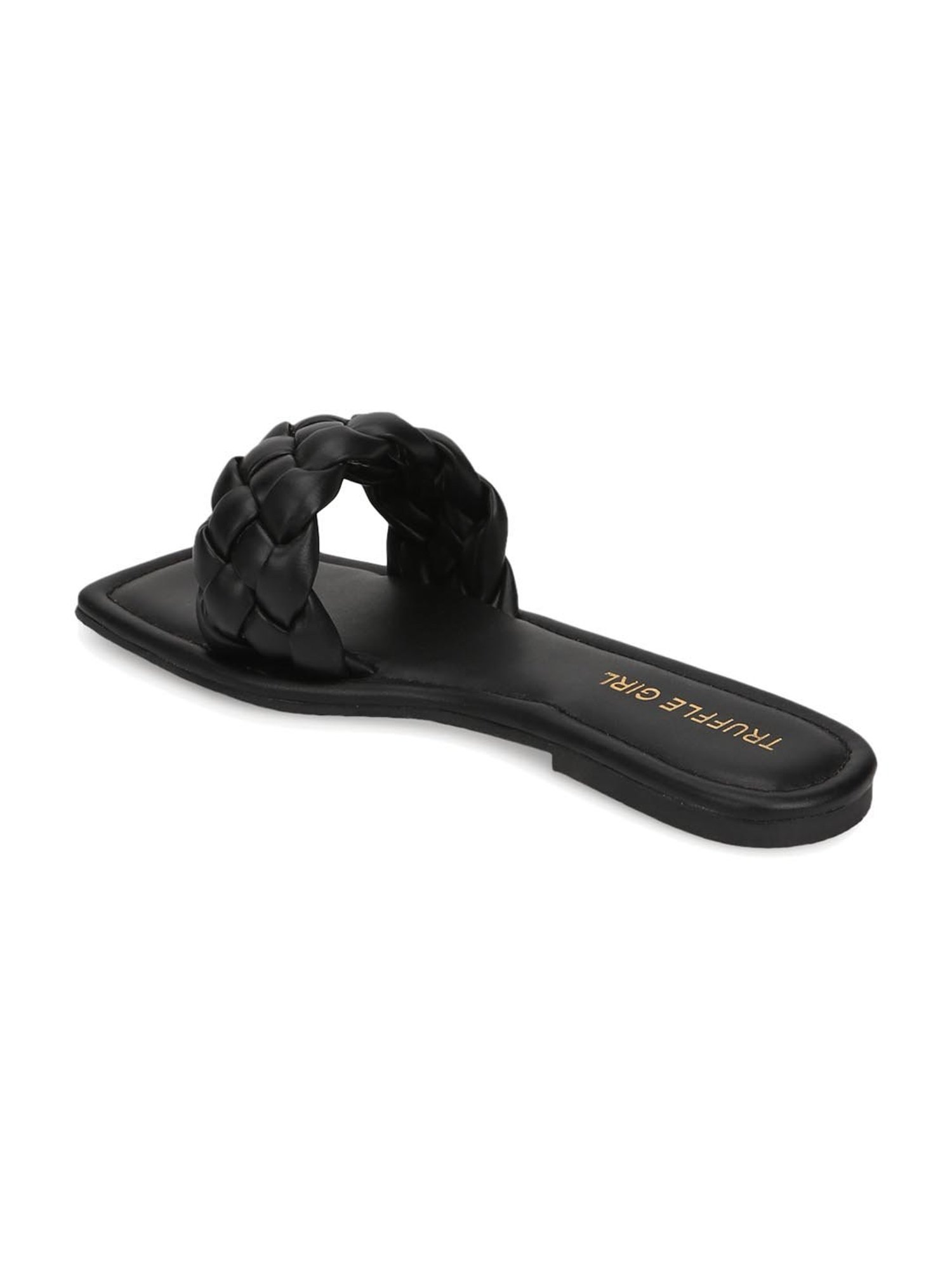 Truffle Girl by Truffle Collection Women's Black Casual Sandals