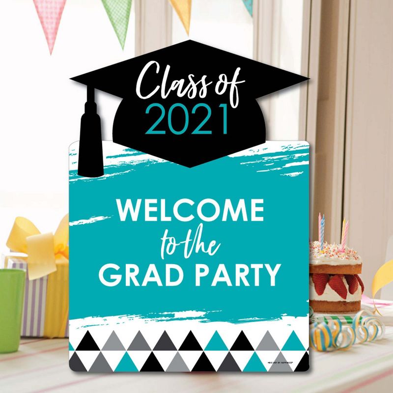 Big Dot of Happiness Gold Glitter 2021 Party Straws - No-Mess Real Gold Glitter Cut-Out Numbers & Decorative Graduation Paper Straws - Set of 24