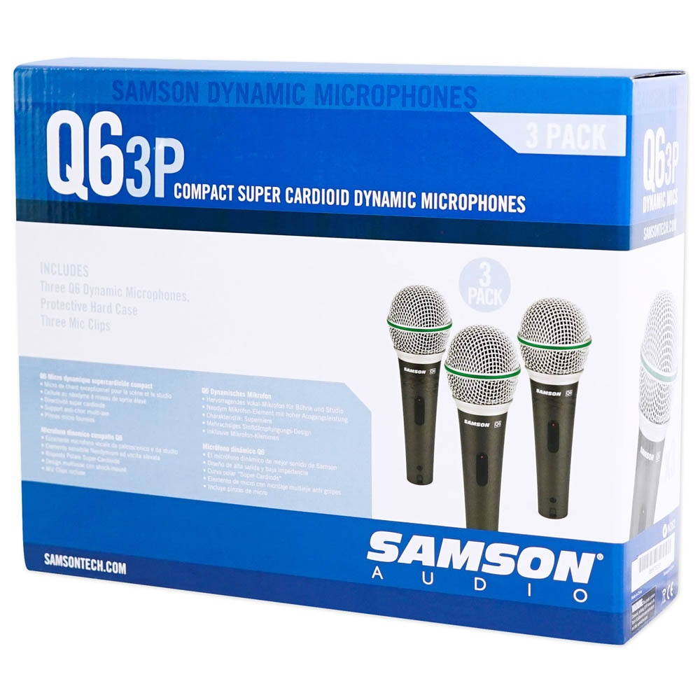 Samson Q6 Microphone 3-Piece Set