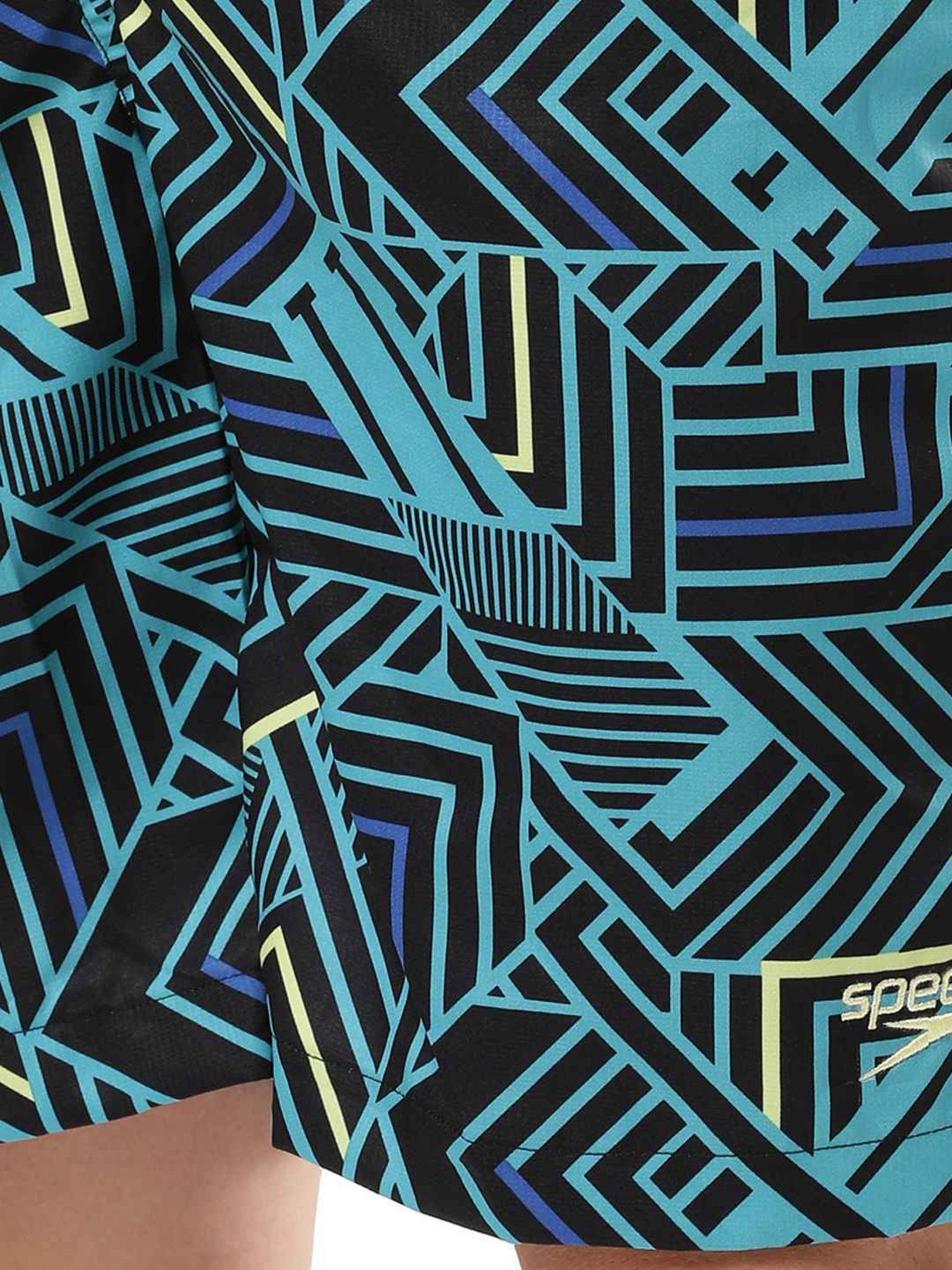 Speedo Navy Regular Fit Printed Swim Shorts