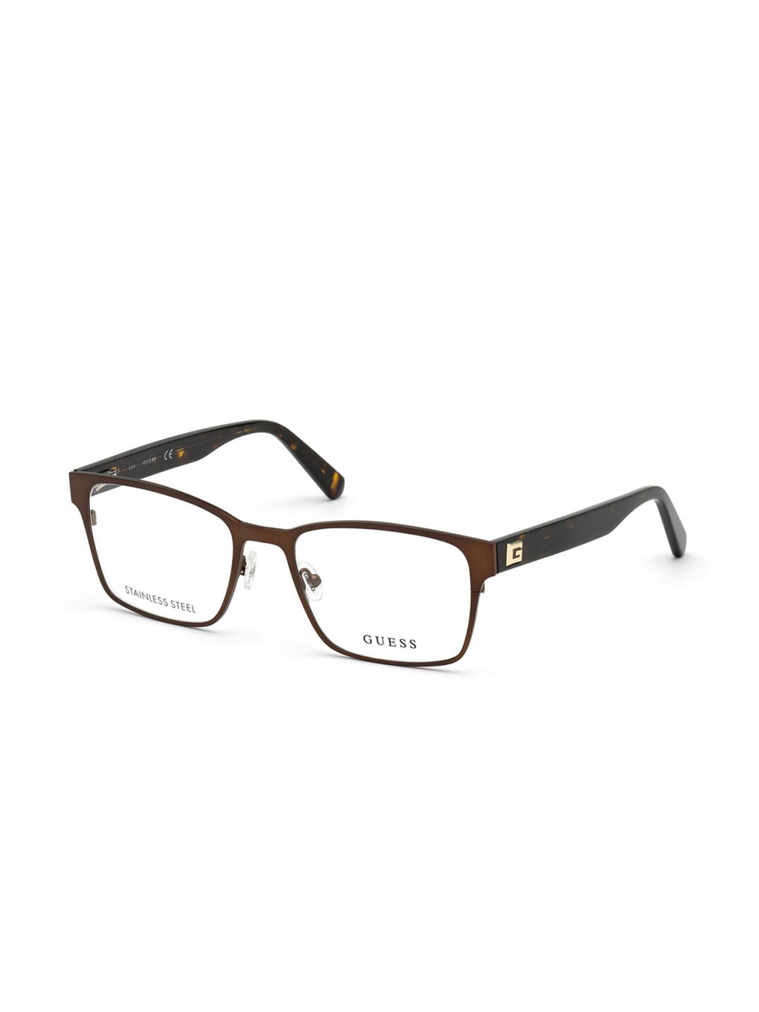 Guess Brown Rectangular Eye Frames for Men