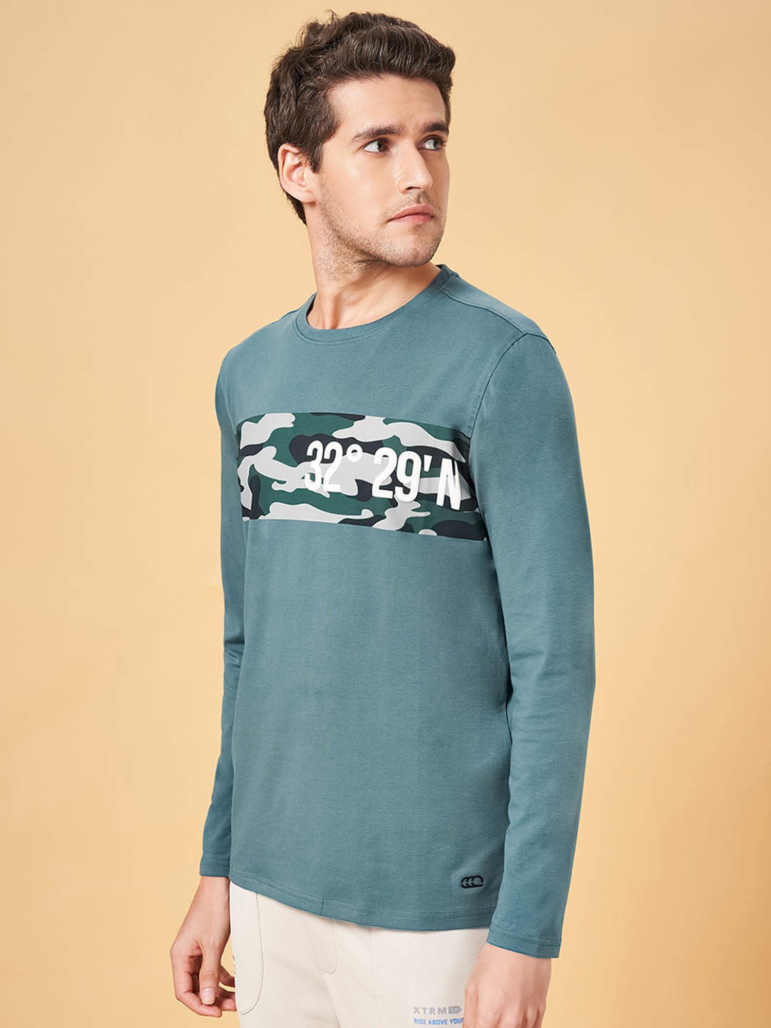 Ajile by Pantaloons Green Slim Fit Printed T-Shirt