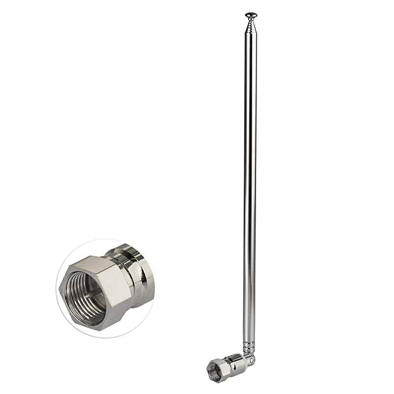 7Sections Telescopic FM Antenna for Denon Pioneer Onkyo Yamaha Marantz Indoor Digital HD Radio FM Radio Bluetooth Stereo Receiver AV Audio Vedio Home Theater Receiver Power Amplifier Tuner