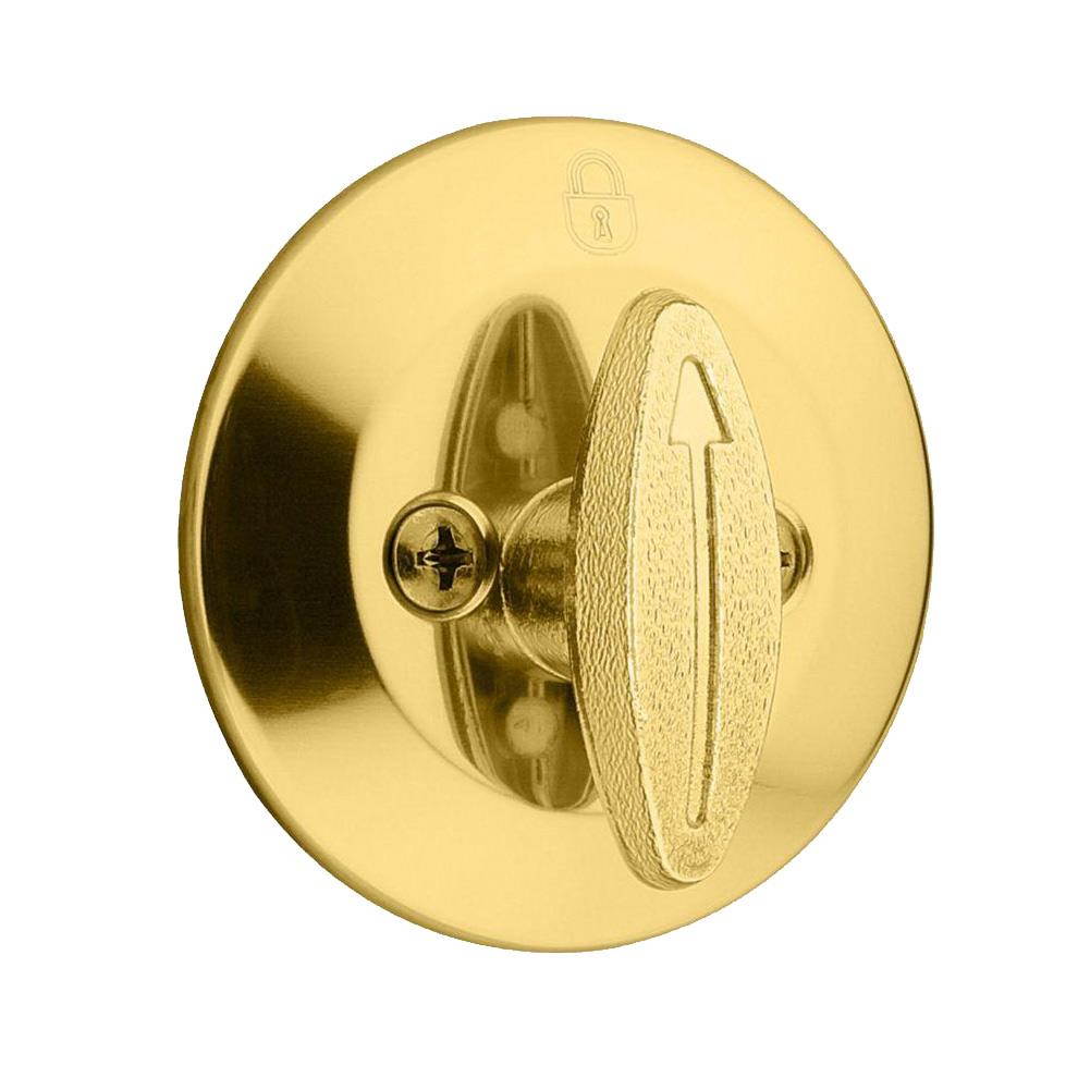 Kwikset Polished Brass Single Cylinder Deadbolt with SmartKey Security