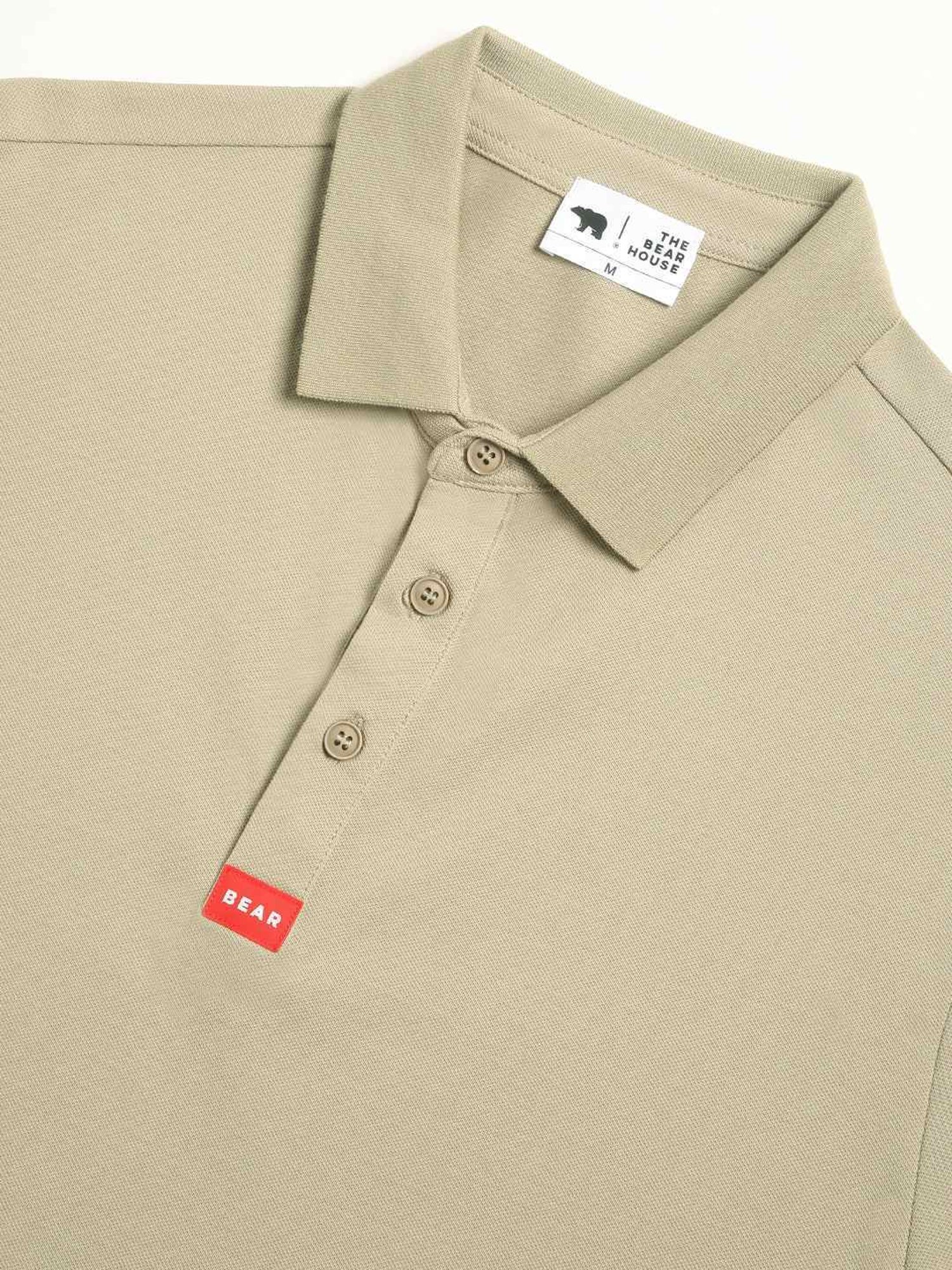 The Bear House Green Slim Fit Polo T-Shirt
