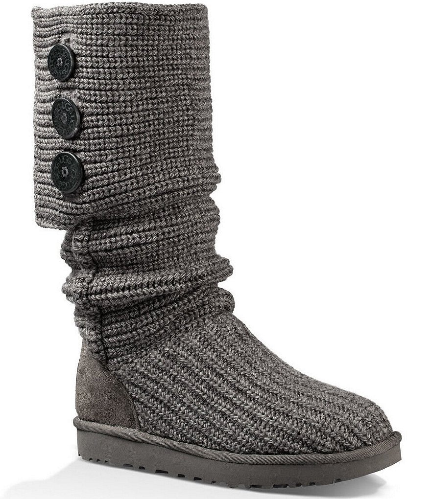 UGG&reg; Classic Cardy Button Detailed Knit Boots
