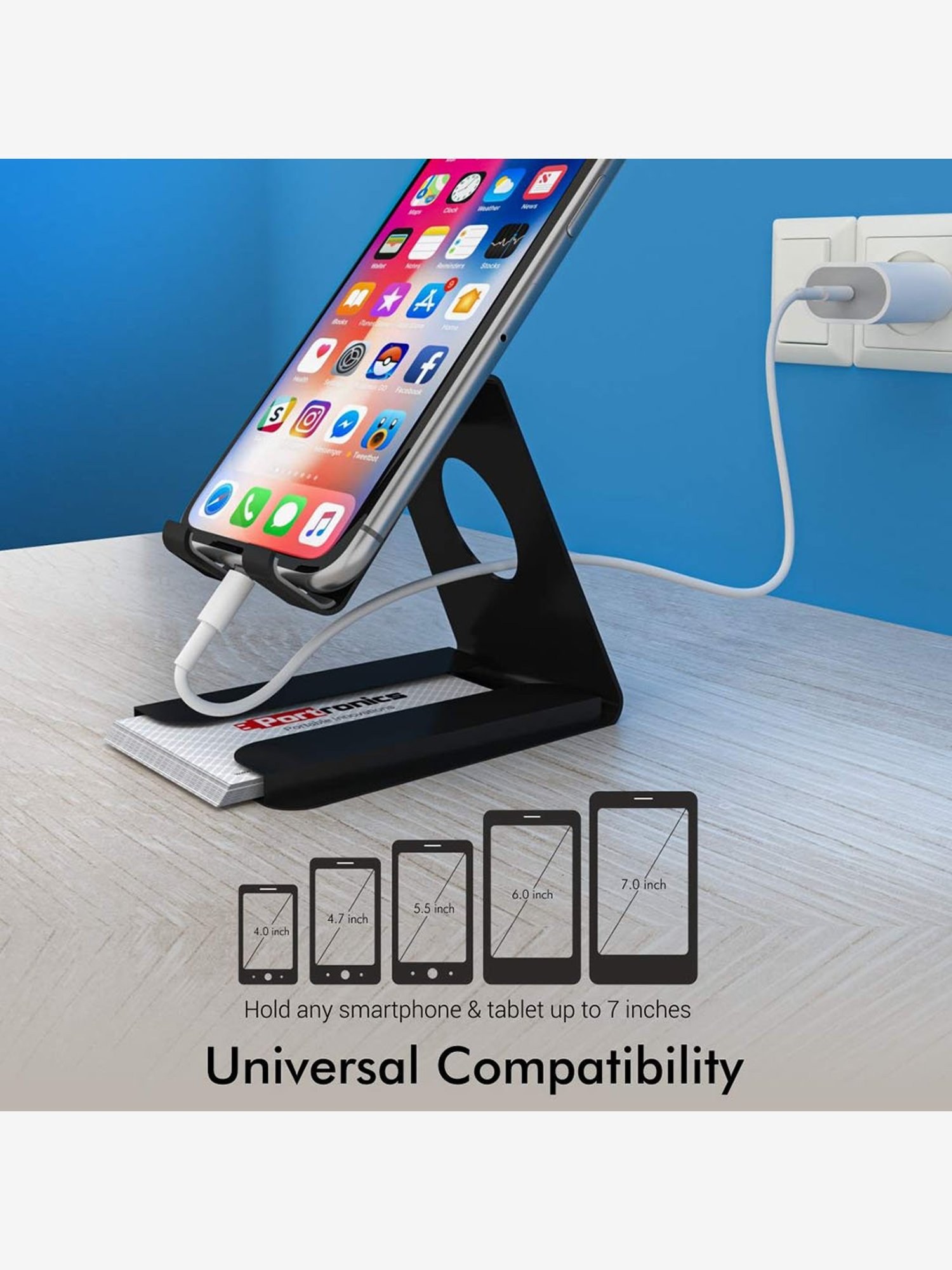 GRIPP Magic Stand Compatible for All Mobile Phones Devices (Black)