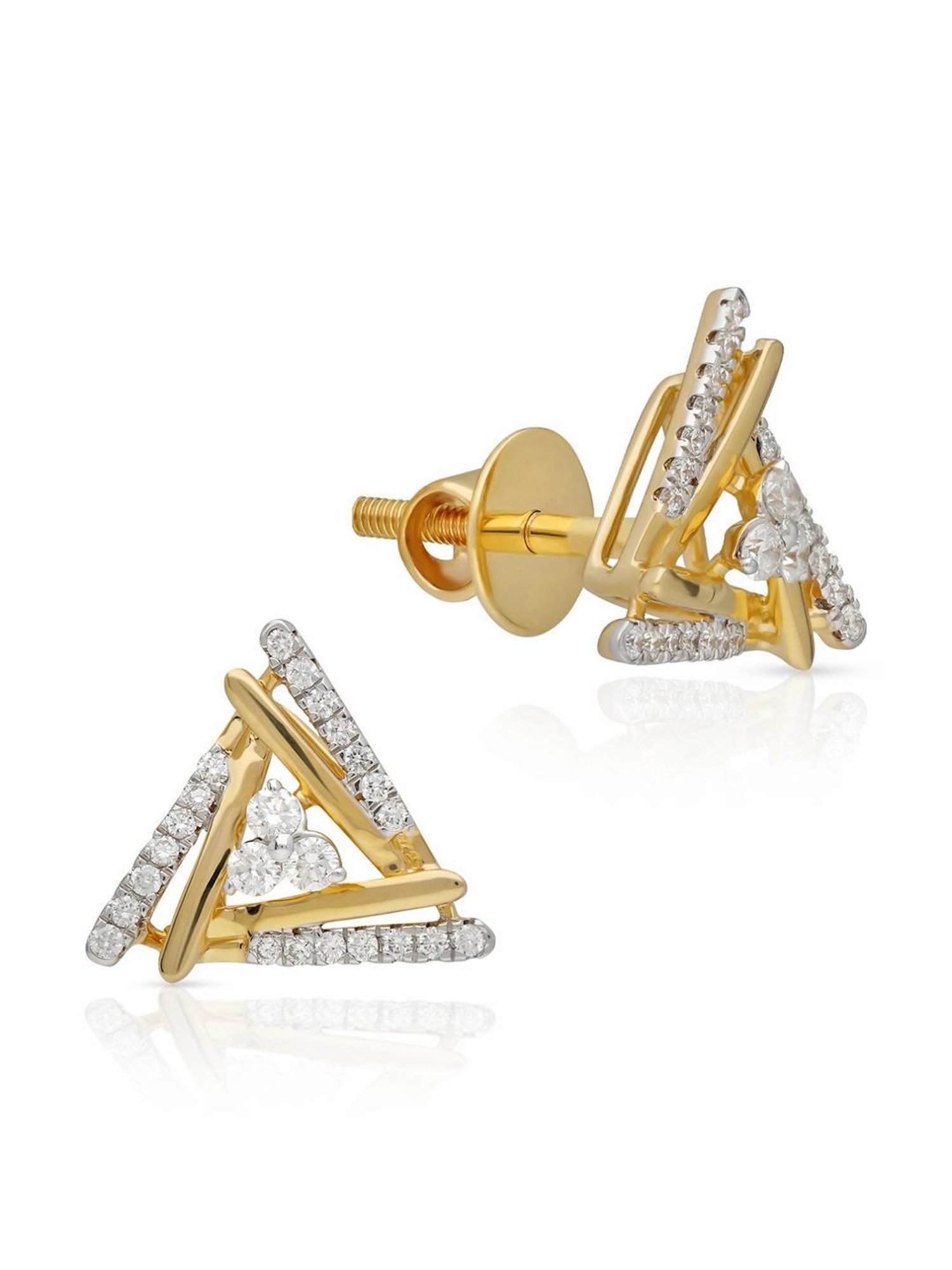 P.C. Chandra Jewellers 18 kt Gold & Diamond Earrings