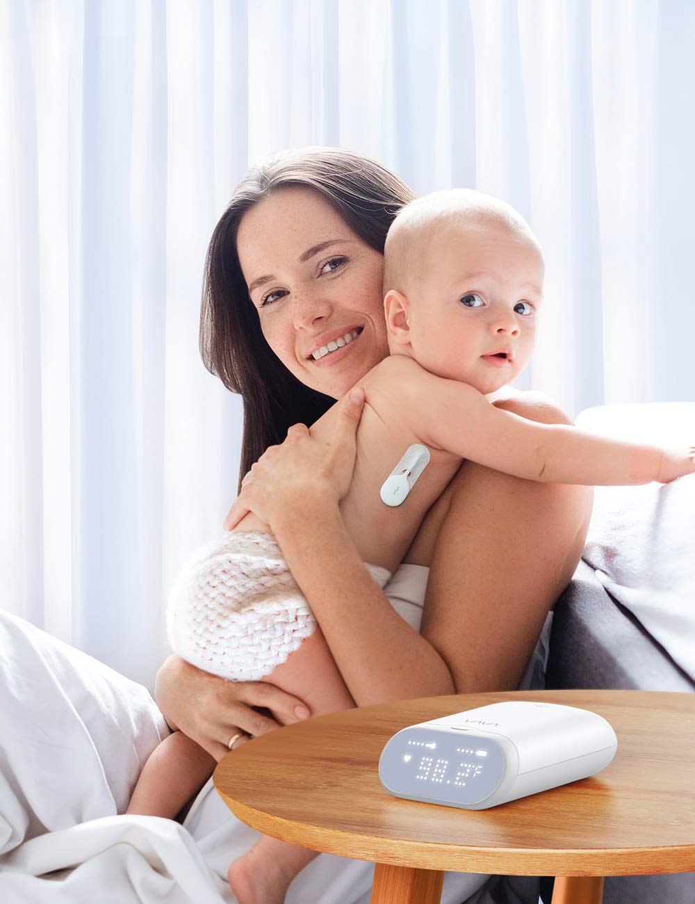 VAVA Smart Baby Thermometer, Real-Time Temperature Monitor with Fever Alarm, Wearable Armpit Digital Thermometer for Baby Fever Monitoring, with 24H Battery Life, Safe & Comfy for Children & Adults