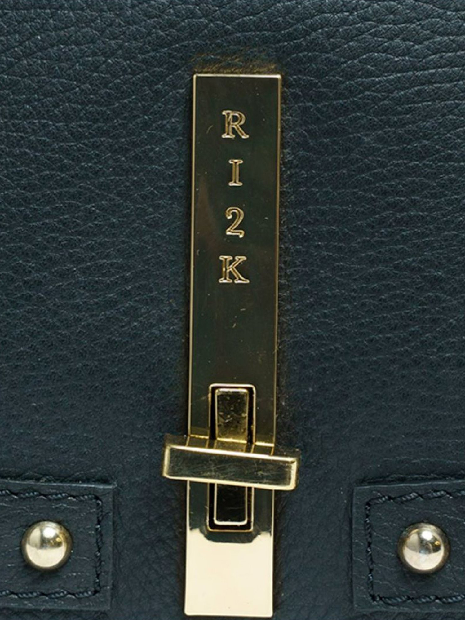 RI2K London Black Leather Medium Cross Body Bag