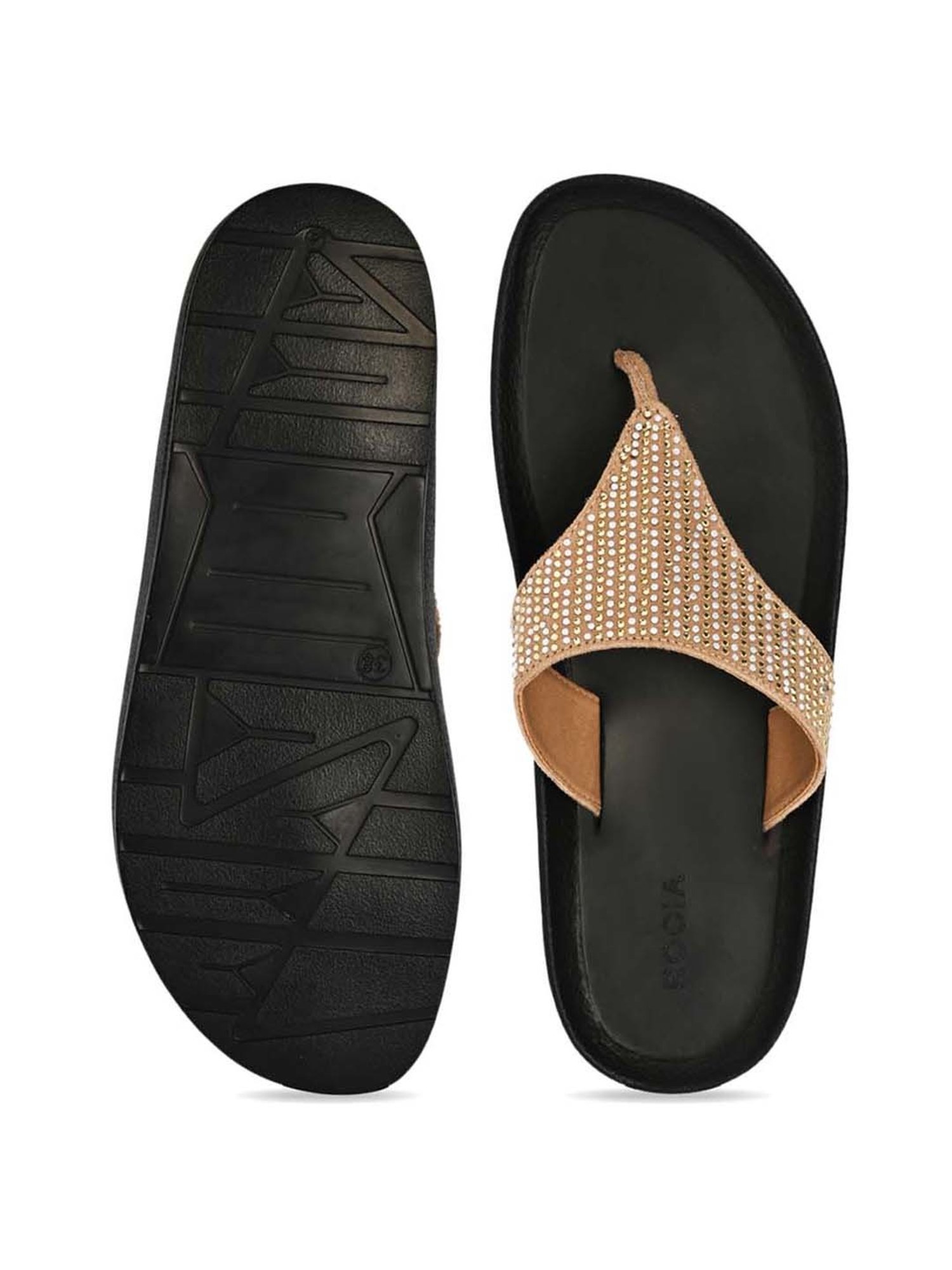 Rocia by Regal Women's Beige Thong Sandals