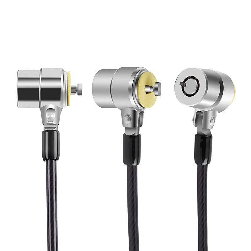 Cable Lock Hardware Security Cable Lock Anti Theft Combination Lock for iPad Tablet MacBook Dell HP Lenovo Kindle Samsung Android or other Notebooks Tablets (Straight rope + black+2pack)