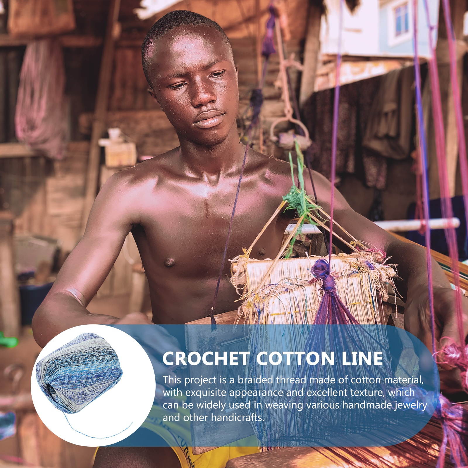 2 Rolls Cotton Cord Softer Weaving Rope Handicraft Knitting Rope Braided String