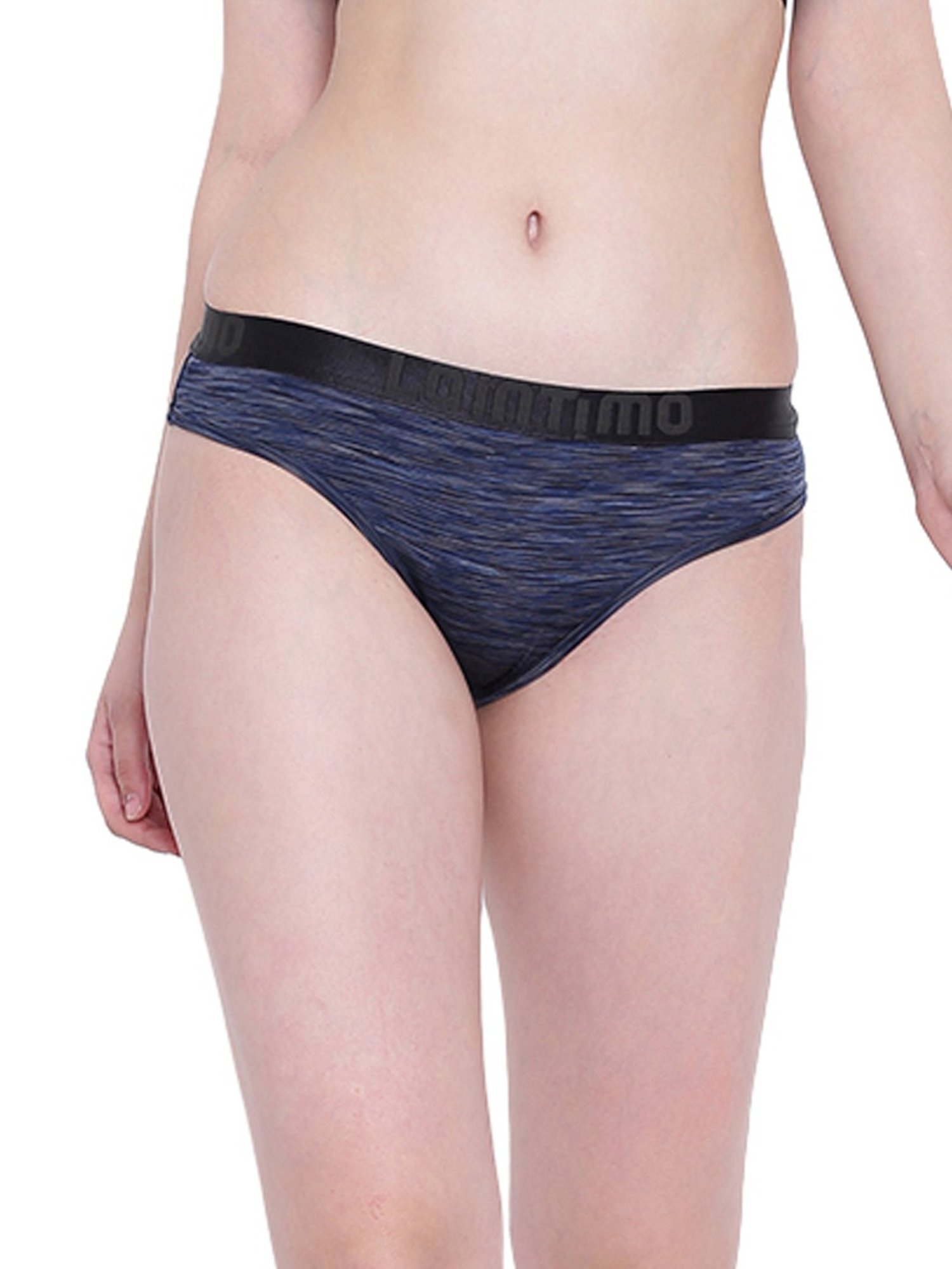 La Intimo Navy Textured Bikini Panty
