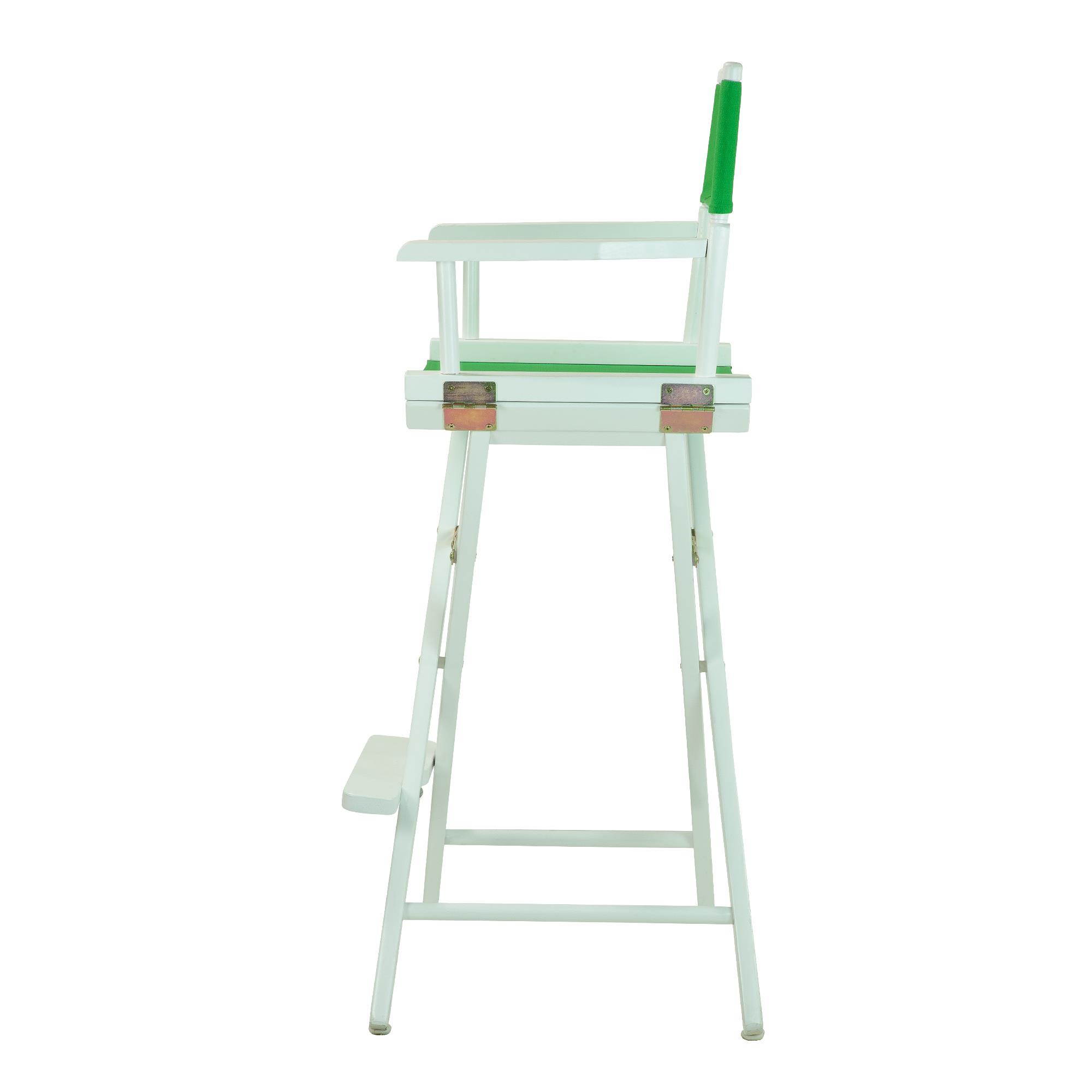 Casual Home 230-01-021-33 30 in. Directors Chair White Frame with Green Canvas