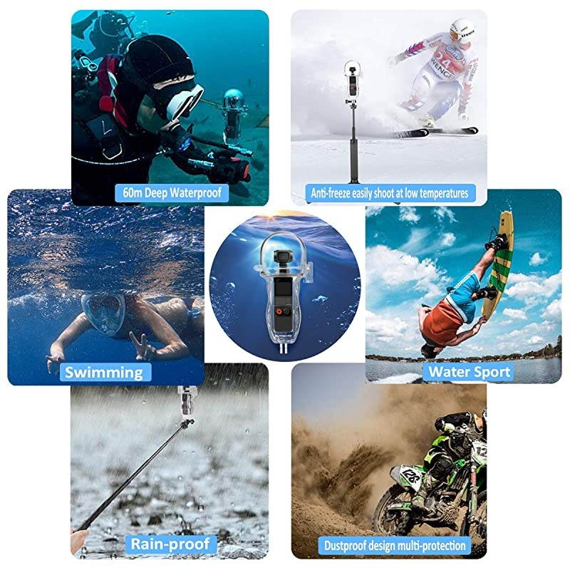 Upgraded Diving Waterproof Case Protective Housing Cover with Control Button for DJI OSMO Pocket Accessories