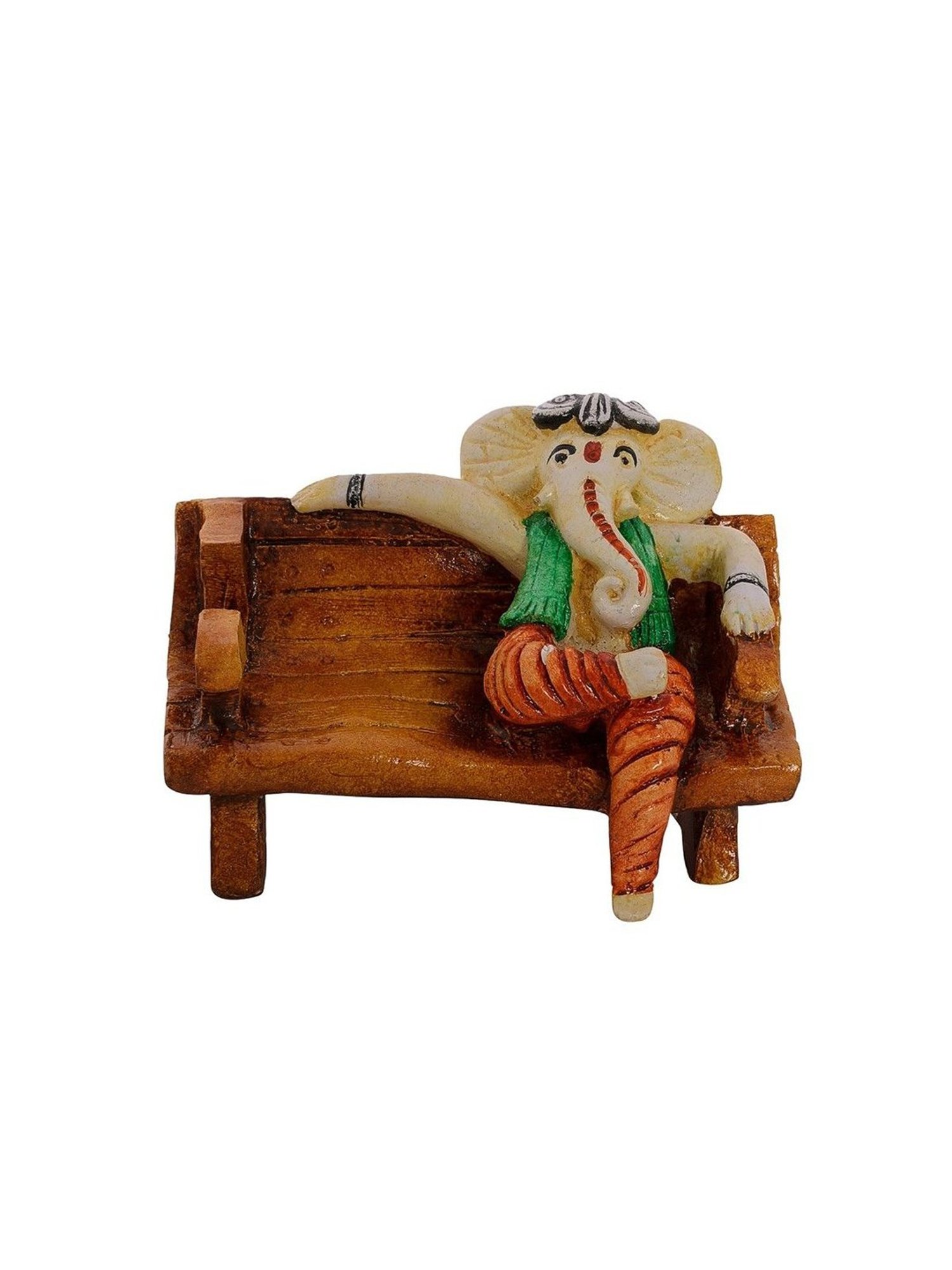 eCraftIndia Polyresin Lord Ganesha in McDonald Style Visiting Card Holder