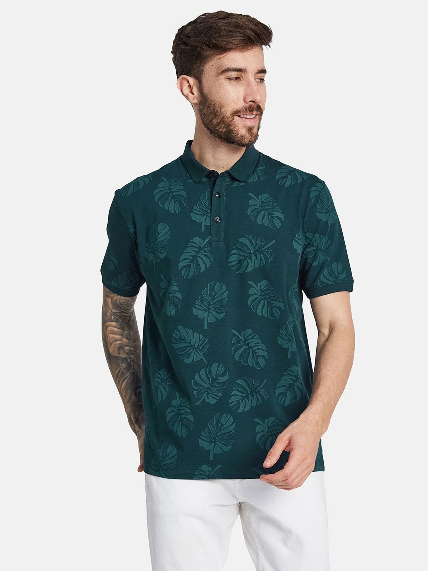 Octave Pacific Regular Fit Printed Polo T-Shirt