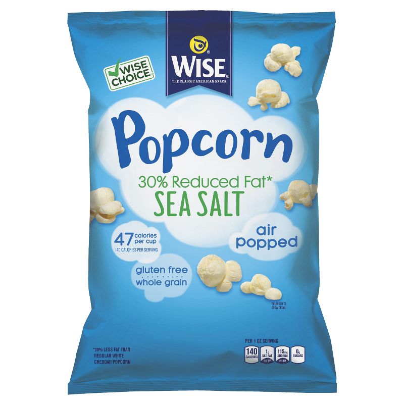 Wise 30 % RF Sea Salt Popcorn - 5.5oz