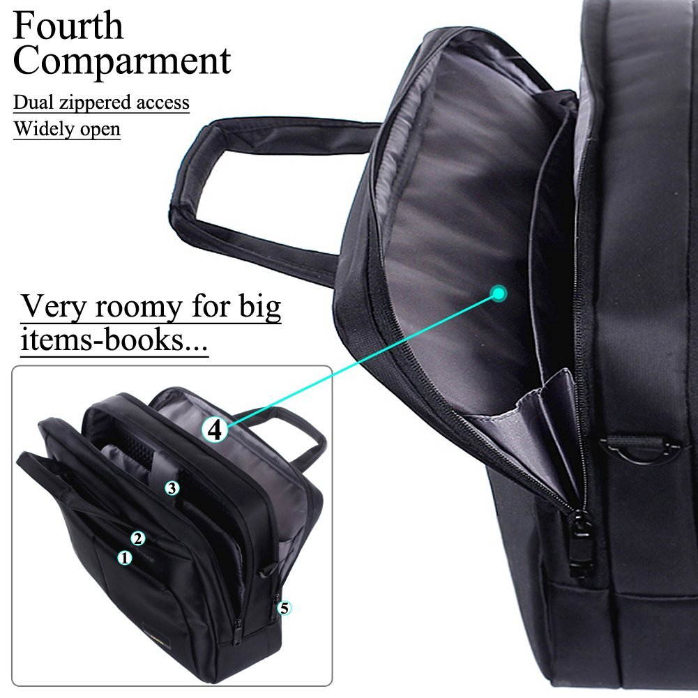 BRINCH(TM) Laptop Bag , 15.6 inch Nylon Waterproof Roomy Stylish Laptop Shoulder Messenger Bag Handle Bag Tablet Briefcase For 15-15.6 Inch Laptop/Tablet/Macbook/Notebook,Red