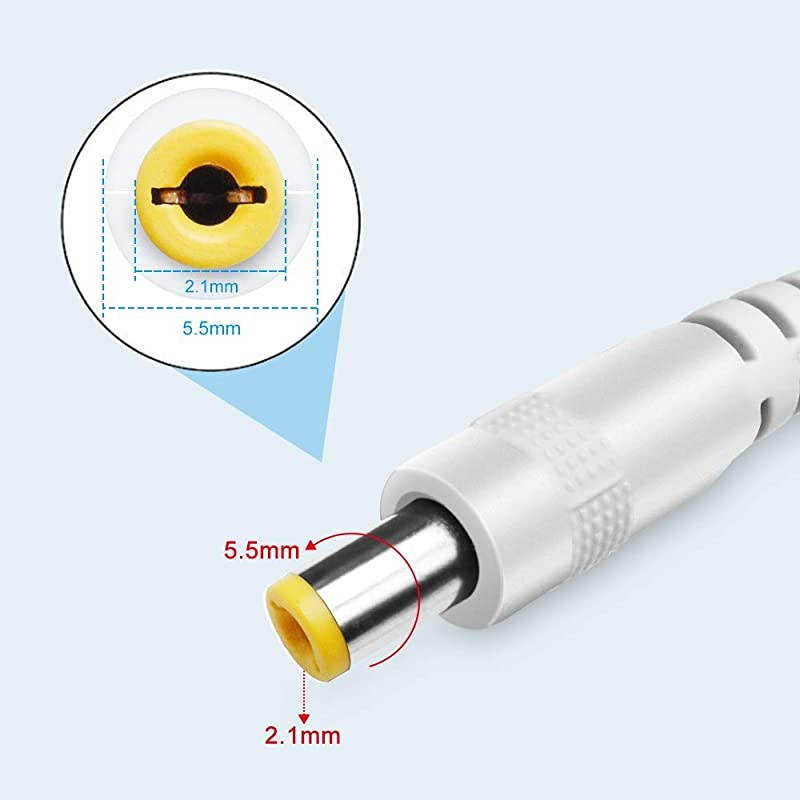 2A 24W LED Strip Power Supply with On and Off Switch, AC/DC Switching Power Adapter, 100-240V to Wall Wart Transformer for LED Strip Light 5.5/2.1 DC Female Barrel Connector to Screw Adapter