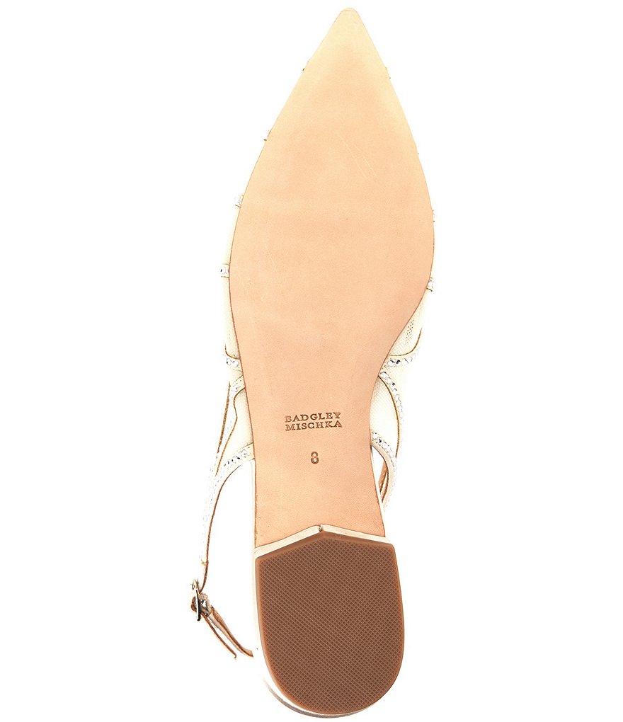 Badgley Mischka Hanna Satin Slingback Flats