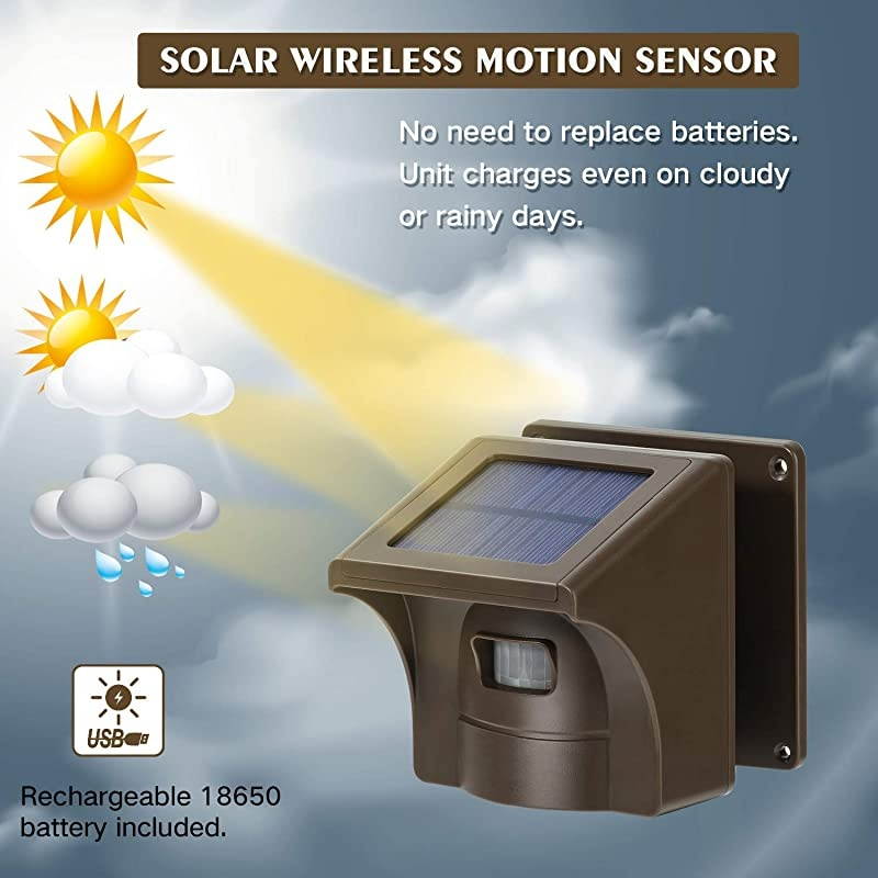 Mile Long Range Solar Wireless Driveway Alarm Outdoor Weather Resistant Motion Sensor amp DetectorSecurity Alert SystemMonitor amp Protect Outside PropertyNo Need to Replace Battery