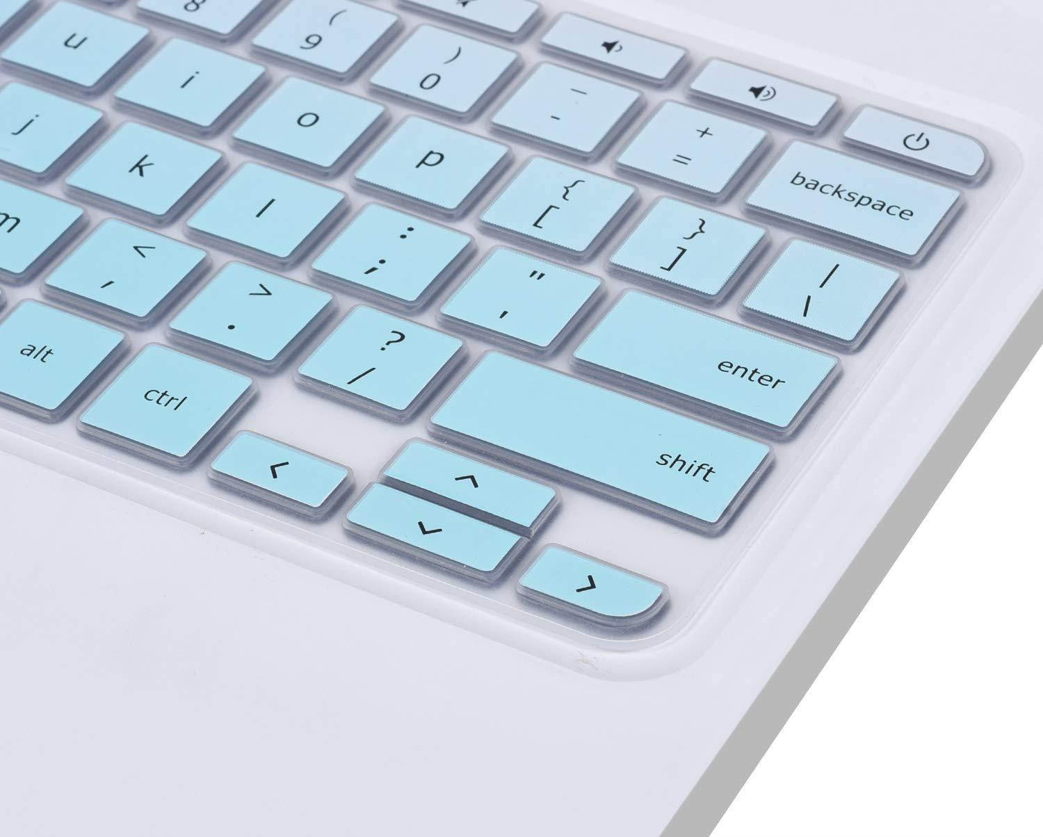 CaseBuy Ultra Thin Ombre Keyboard Cover for ASUS Chromebook Flip C302CA-DH54 C302CA-DHM4 12.5-inch Touchscreen Convertible Chromebook Protective Skin, Gradual Mint Green