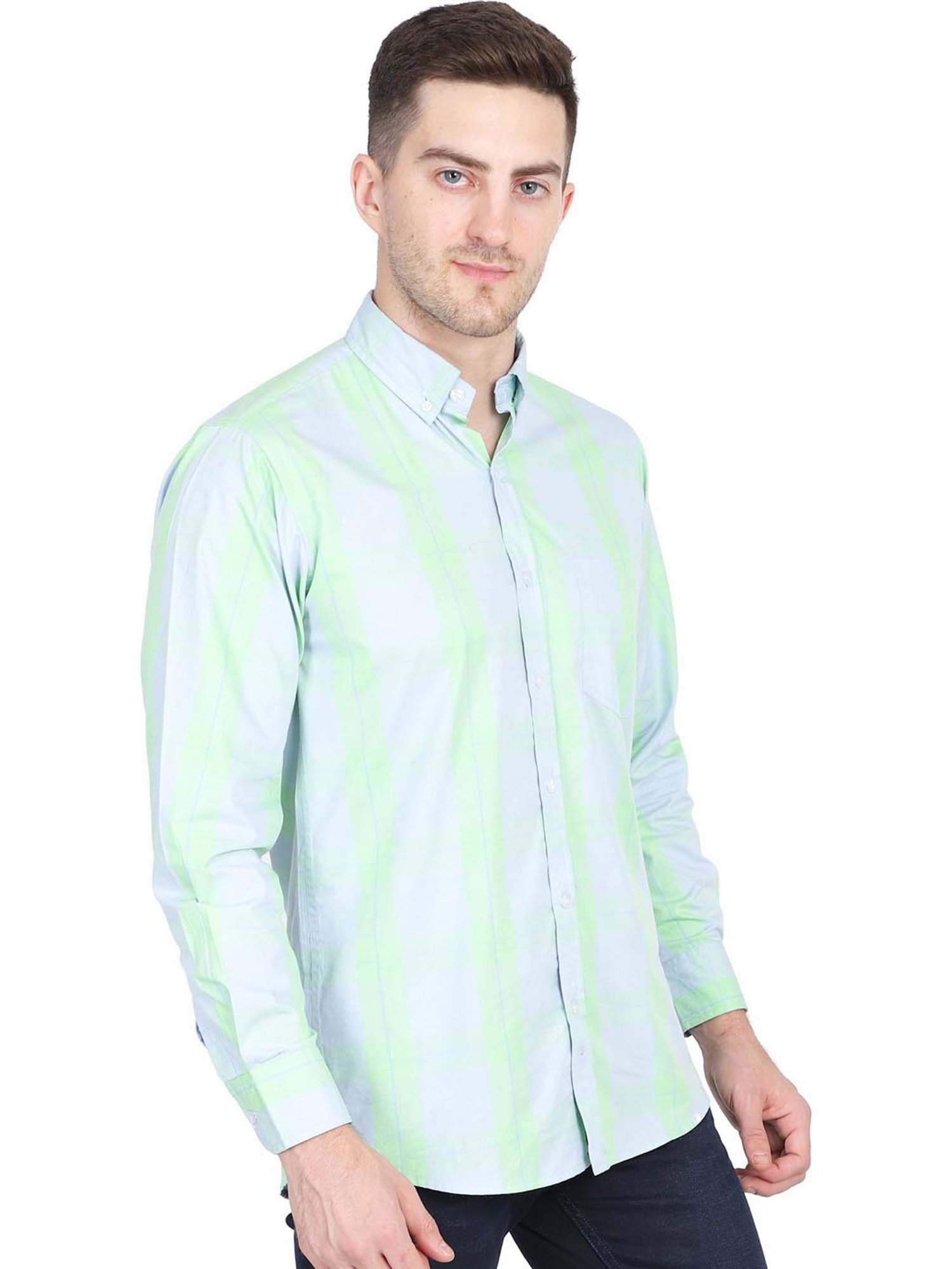 TAHVO Multi Cotton Slim Fit Shirt Pack of 2