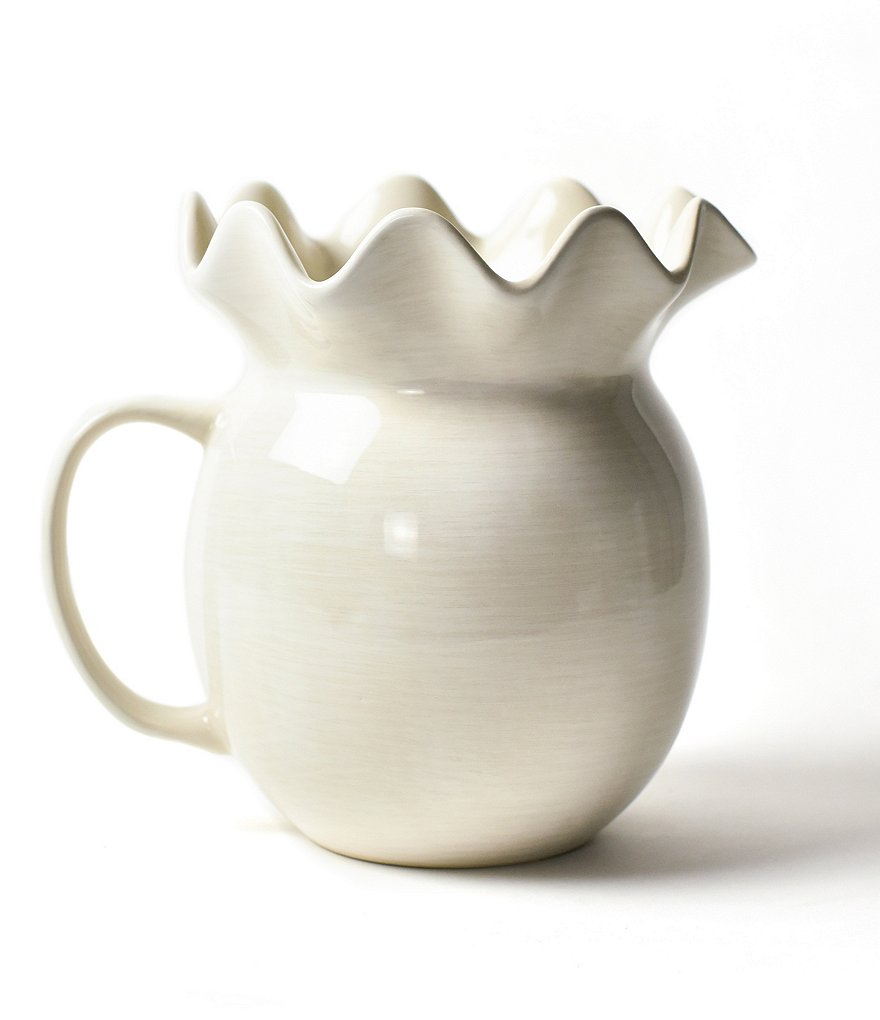 Coton Colors Signature White Ruffle Pitcher