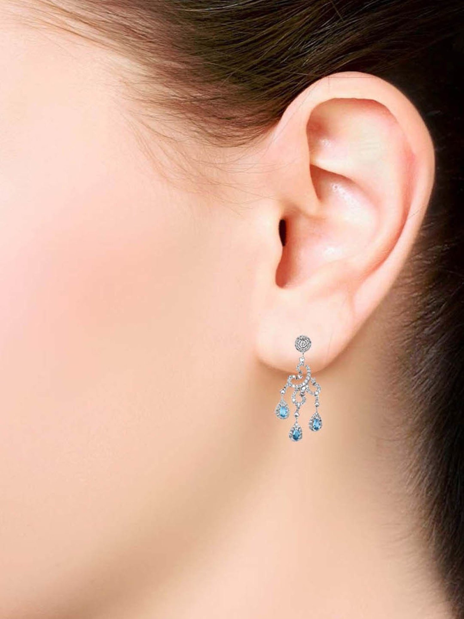 The Real Effect London 800 Silver Earrings for Women