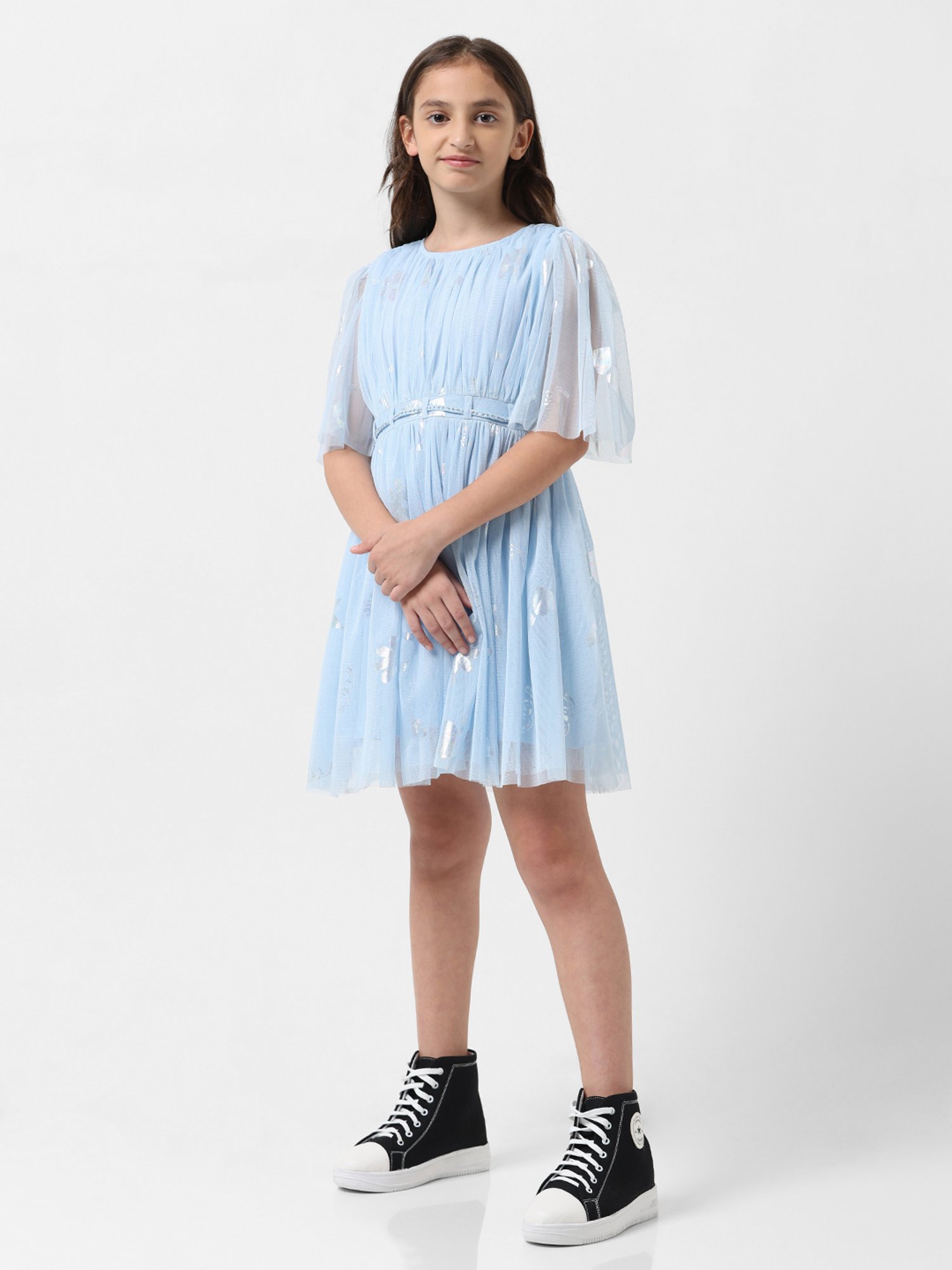 VERO MODA GIRL Blue Solid Dress