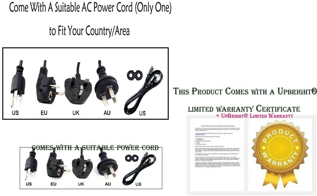 UpBright New AC IN Power Cord Cable Plug Replacement for Horizon Evolve SG (TM605) Simple Step (TM613) Treadmills 002169-A XT-4600 TM319 TM333 300 400 TM75 500 TM74 T100 (TM601) 2008 Treadmill Folding