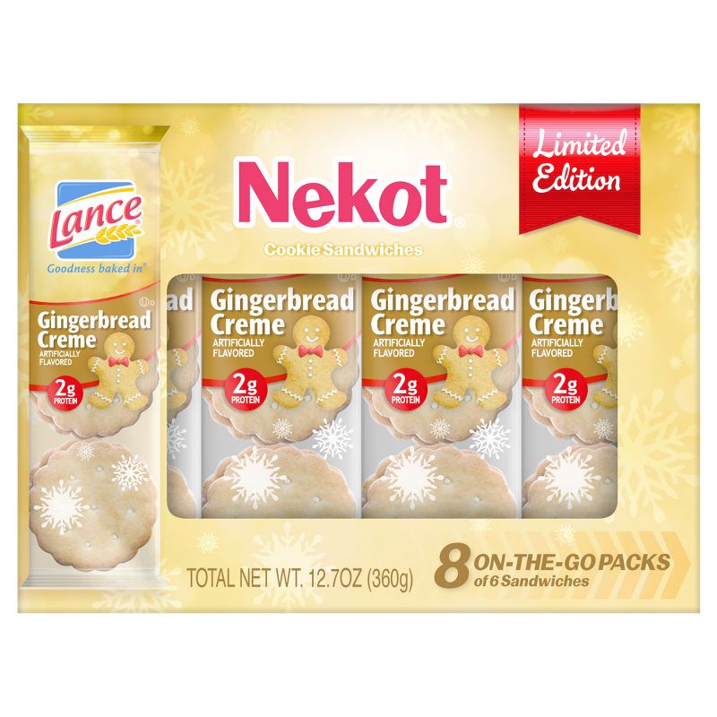 Lance Nekot Gingerbread Crème Cookie Sandwiches - 12.7oz