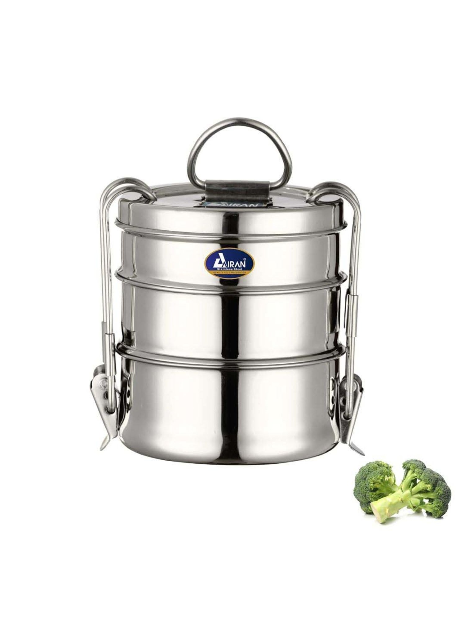 Milton Red Stainless Steel Small Tiffin Box - Set of 2