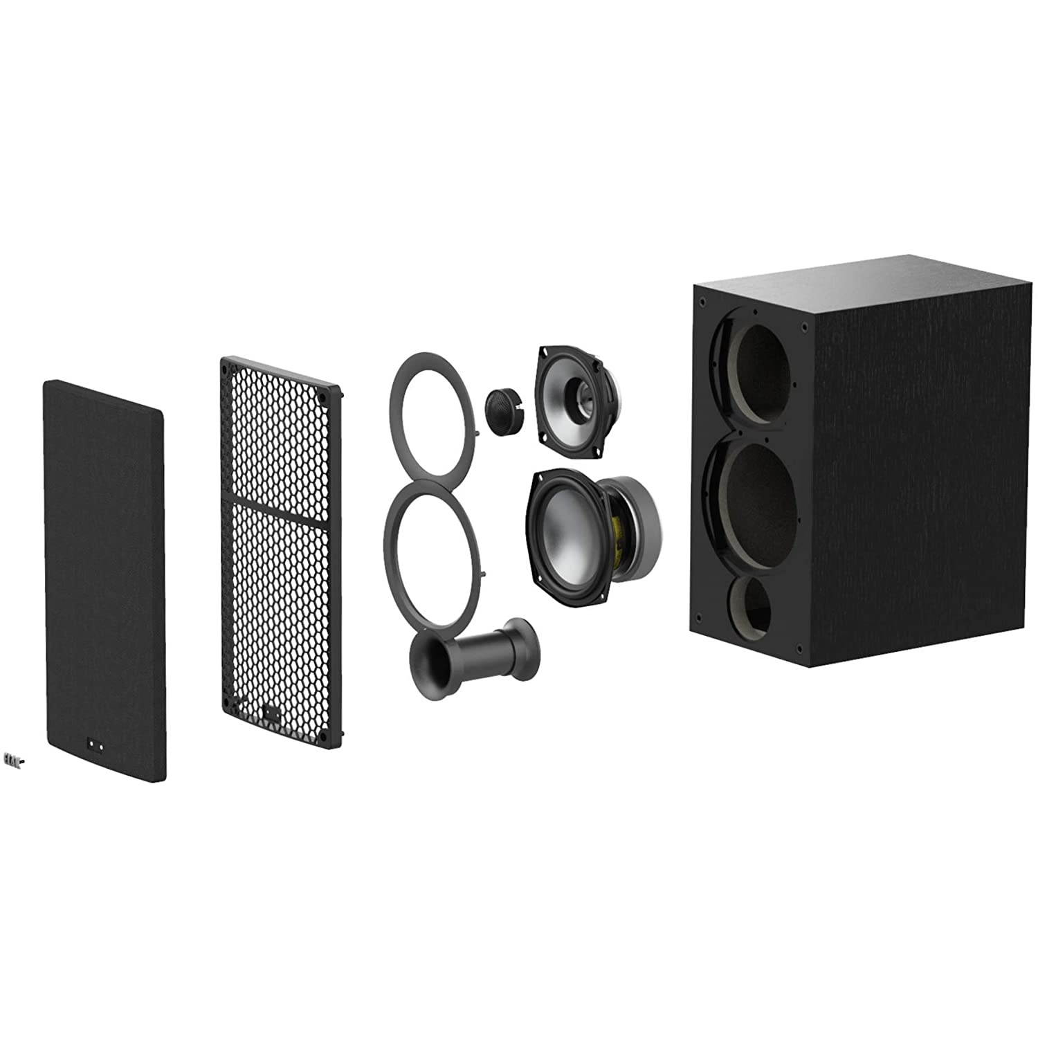 ELAC Uni-Fi 2.0 UB52 Bookshelf Speakers (Pair), Black (UB52-BK)